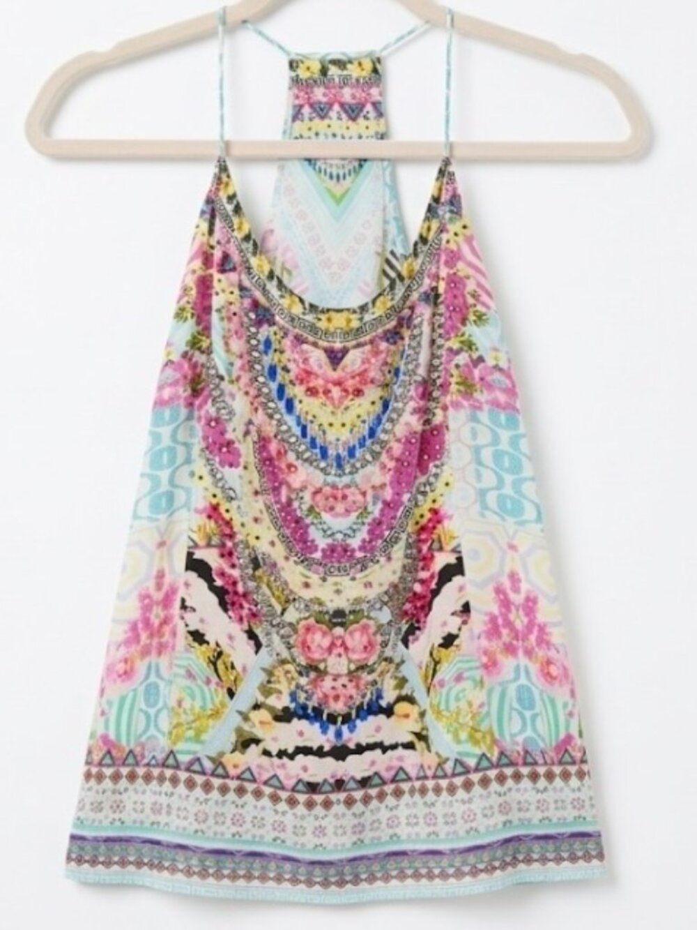 Camilla Embellished Floral Paisley Tank Top